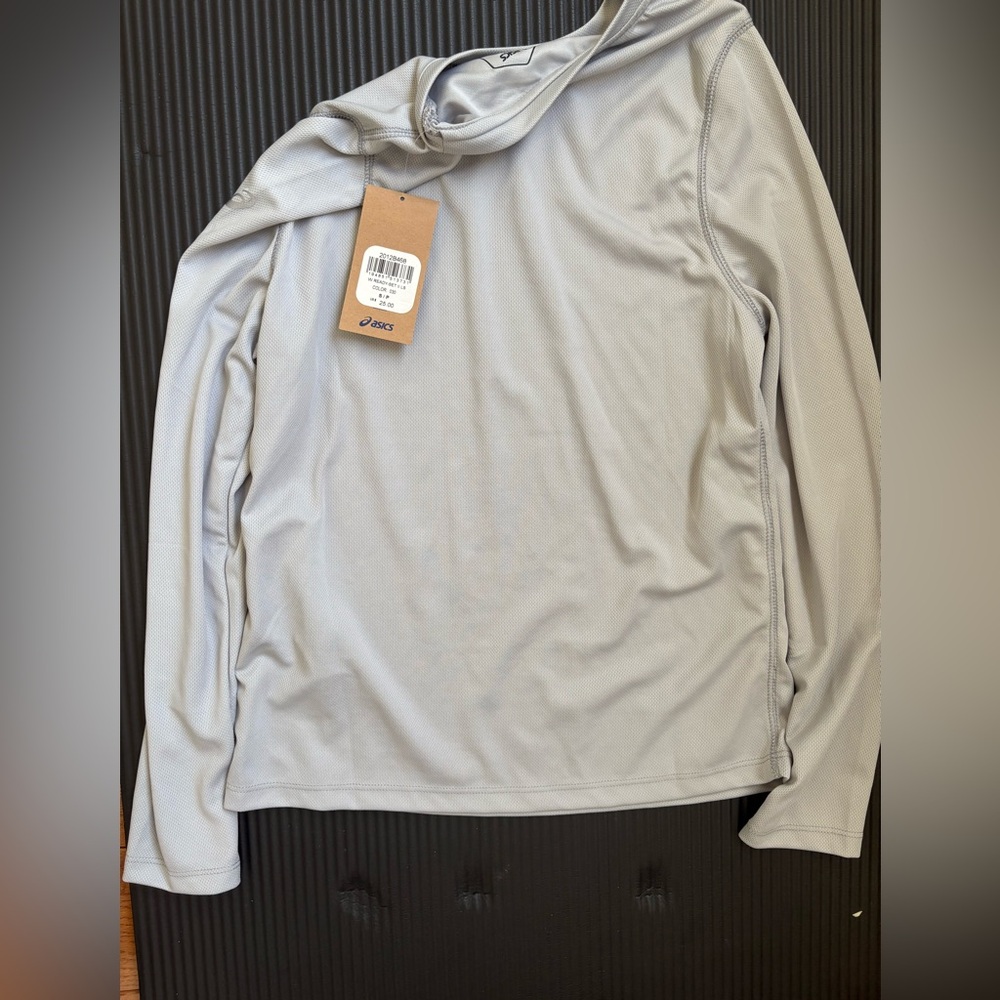 ASICS Women's Ready Set Long Sleeve Tee Grey - Picture 2 of 3